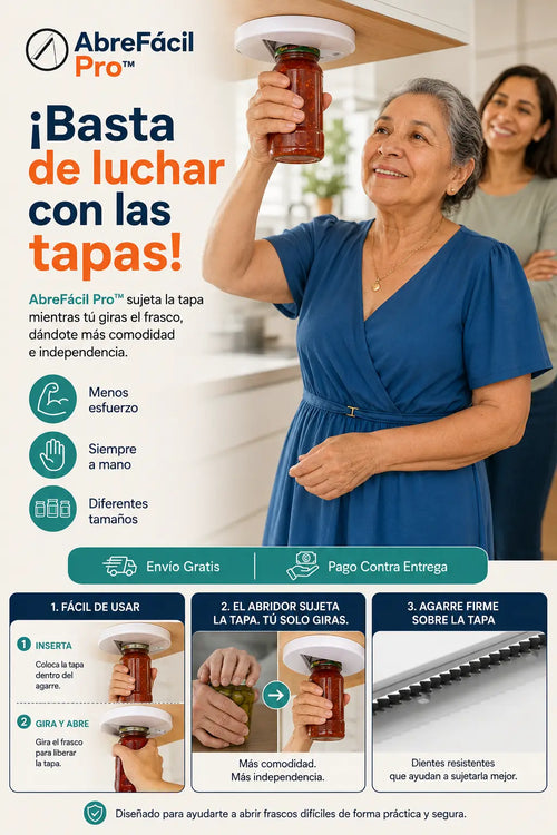 AbreFácil Pro™ Basta de Luchar con las Tapas